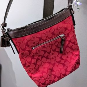 Stylish Red Coach Bag